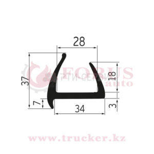 Профиль уплотнительный (34), ТЭП (длина 3 метра)