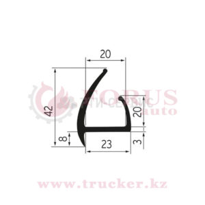 Профиль уплотнительный (23), ТЭП (длина 3 метра)
