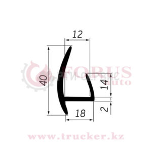 Профиль уплотнительный (18), ТЭП (длина 3 метра)