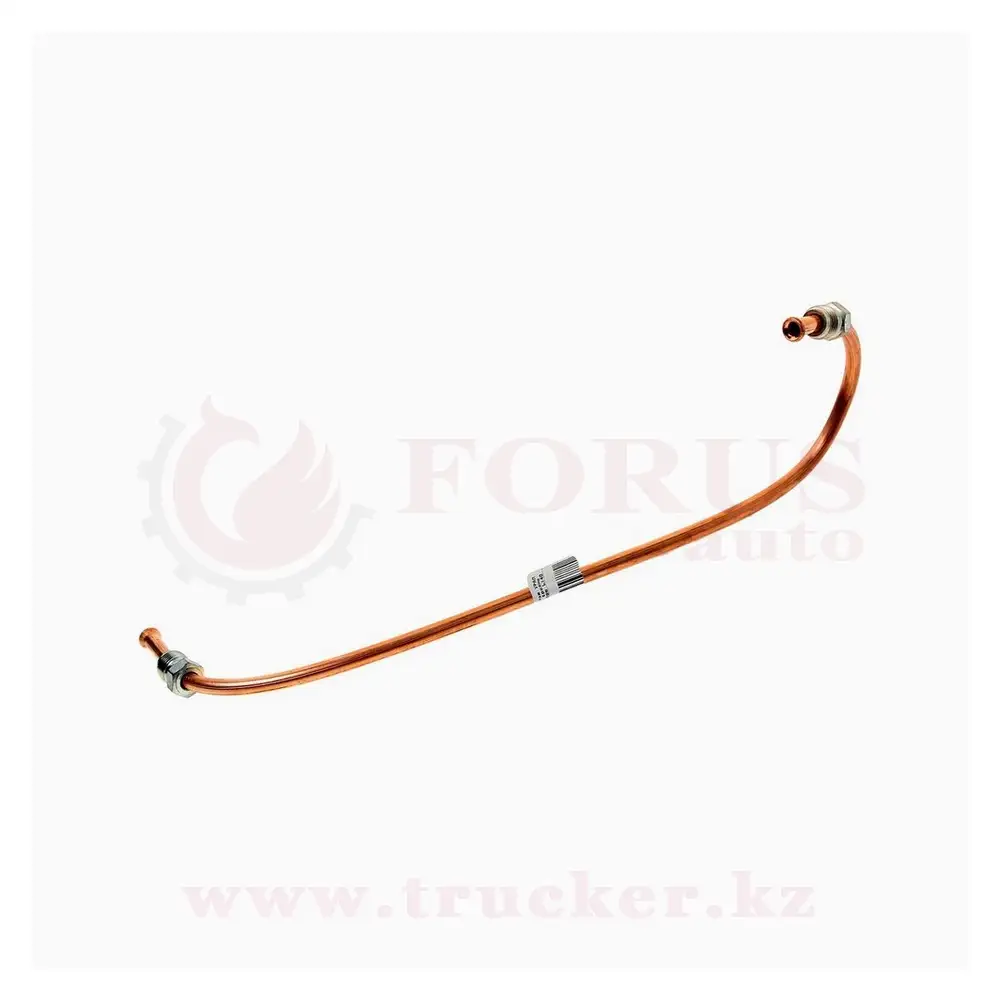 4320-3506055-cu (01) Трубка тормозная от тройника к среднему мосту (медь) L=405 мм УРАЛ — изображение 1