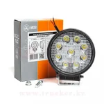 Фара светодиодная дополнительная, круглая 115х42х142, рассеянный свет, 9LED 27W, 10-30В