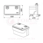 Ящик инструментальный пластиковый FLYBOX 800P, — изображение 4