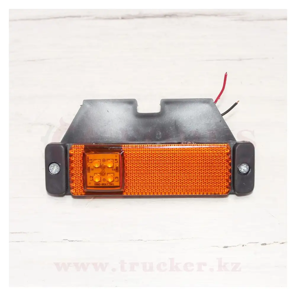 fr-0195-y (01) Фонарь габаритный с кронштейном 130*30 мм 4 LED Schmitz (жёлтый) — изображение 1