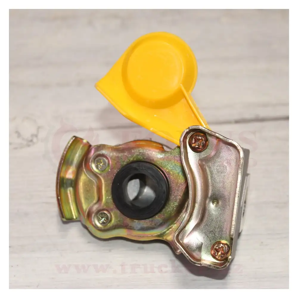 sk-6890005-01 (01) Головка соединительная прицепа ПАЛМ без клапана М16х1,5 желтая — изображение 1