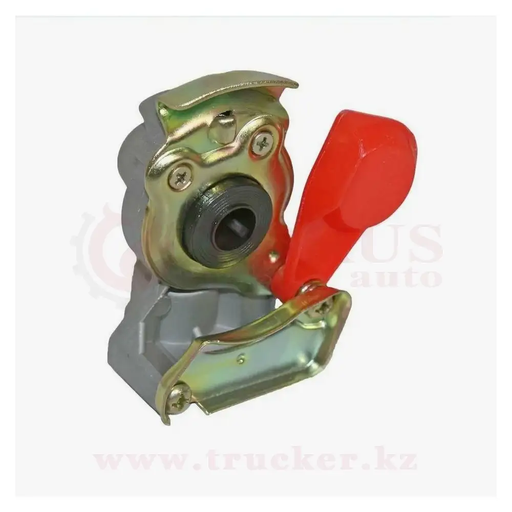 SK-6890015-01 (01) Головка соединительная прицепа ПАЛМ с клапаном М22х1,5 красная — изображение 1
